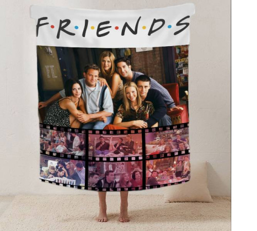 Плюшевий 3D-плед Friends №2 12292, 135х160 см