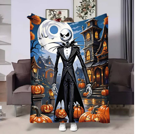 Плюшевий 3D-плед Halloween Jack 17607, 135х160 см