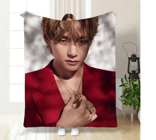 Плюшевий 3D-плед Kim Taehyung BTS 13366, 135х160 см