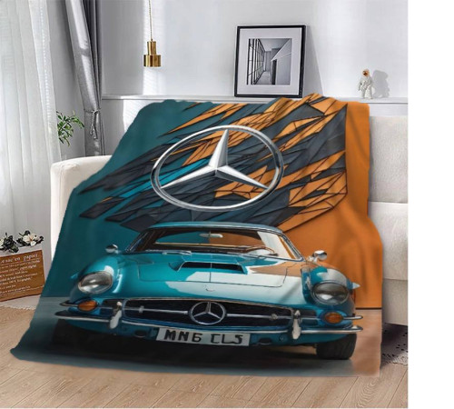 Плюшевий 3D-плед Mercedes-Benz 12643, 160х200 см