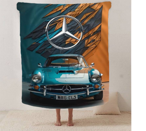 Плюшевий 3D-плед Mercedes-Benz 12643, 160х200 см