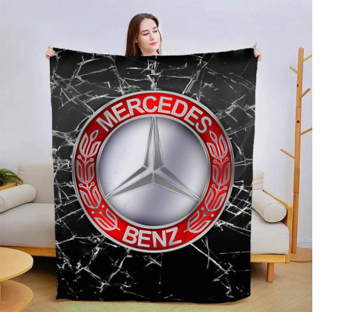 Плюшевий 3D-плед Mercedes-Benz Red 13446, 160х200 см