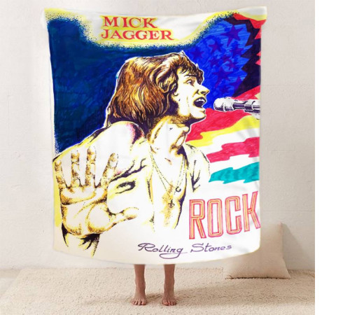 Плюшевий 3D-плед Mick Jagger 12026, 160х200 см