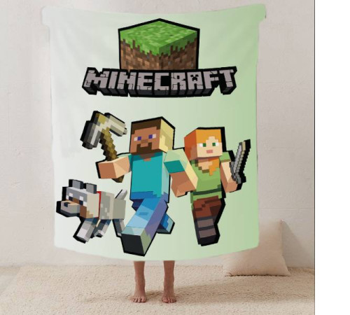 Плюшевий 3D-плед Minecraft 12264, 160х200 см