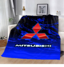 Плюшевий 3D-плед Mitsubishi blue 12782, 160х200 см