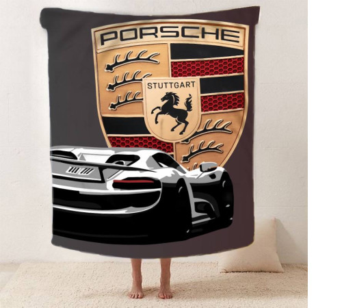 Плюшевий 3D-плед Porsche 12423, 160х200 см