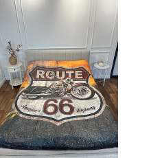 Плюшевий 3D-плед Route 66 10605, 135х160 см
