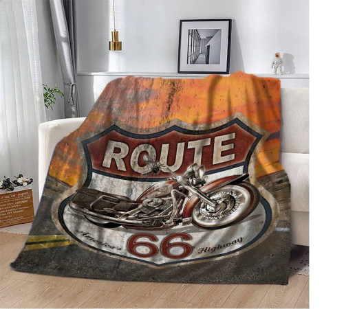 Плюшевий 3D-плед Route 66 10605, 135х160 см