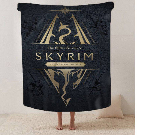 Плюшевий 3D-плед Skyrim 13262, 160х200 см