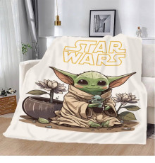 Плюшевий 3D-плед Star Wars Малюк Йода 12256, 135х160 см