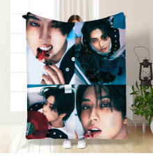 Плюшевий 3D-плед Stray Kids collage №1 15795, 160х200 см
