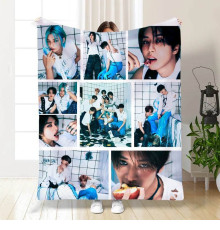 Плюшевий 3D-плед Stray Kids collage №2 15808, 135х160 см