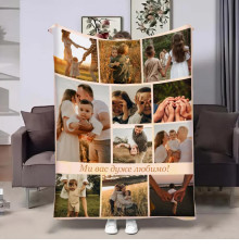 Персоналізований 3D-плед зі своїм фото Універсальний на 11 фото 28995, 135х160 см