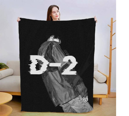 Плюшевий 3D-плед Yoongi BTS 13374, 160х200 см