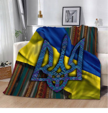 Патріотичний 3D-плед Герб з візерунком 12357, 160х200 см