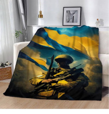 Патріотичний 3D-плед Захисник України 12186, 160х200 см