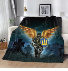Патріотичний 3D-плед Крилатий Воїн 10622, 160х200 см