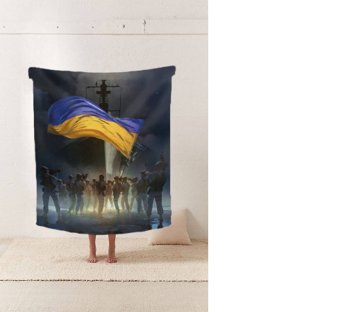 Патріотичний 3D-плед Сила та гордість 11624, 160х200 см