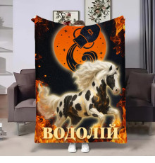 Авторський 3D-плед зі знаком зодіаку Гороскоп 2026-Водолій 32265, 160х200 см
