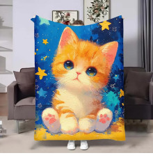 Плюшевий 3D-плед Зоряний котик 29001, 135х160 см