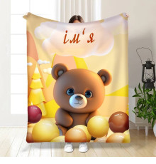 Іменний 3D-плед Teddy Bear 15733, 135х160 см
