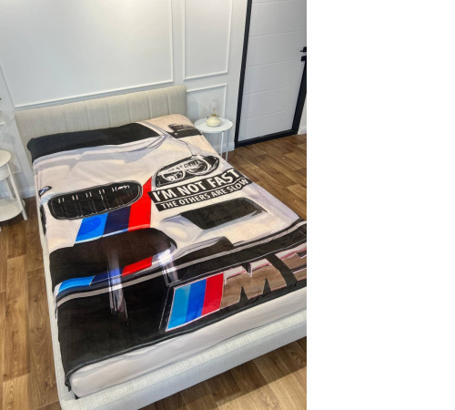 Плюшевий 3D-плед BMW M5 13437, 160х200 см
