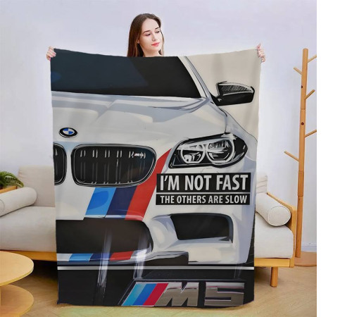 Плюшевий 3D-плед BMW M5 13437, 160х200 см