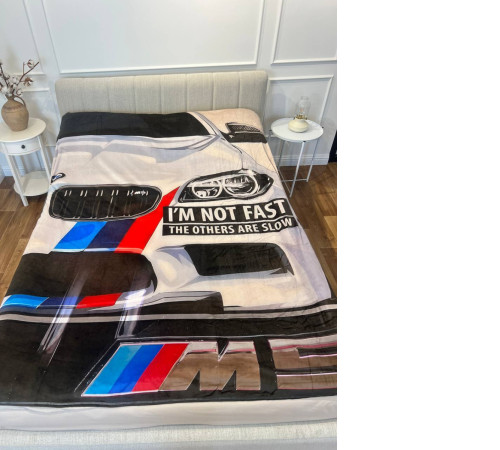 Плюшевий 3D-плед BMW M5 13437, 160х200 см