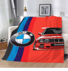Плюшевий 3D-плед BMW Машина мрії 12435, 160х200 см