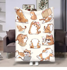 Плюшевий 3D-плед Котики муркотики 17961, 160х200 см