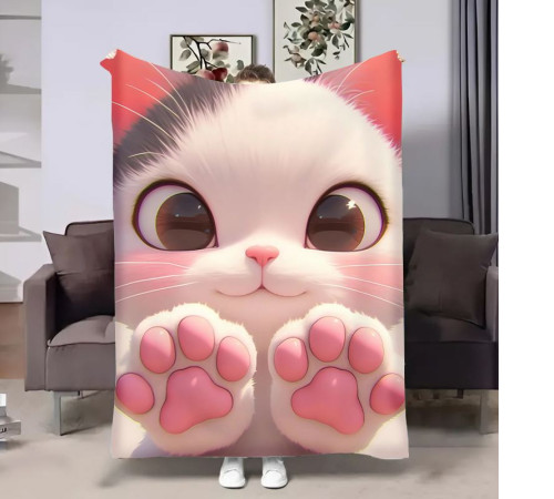 Плюшевий 3D-плед Котячі обіймашки 17963, 160х200 см