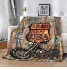Плюшевий 3D-плед Born to Ride 10607, 135х160 см