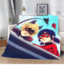 Плюшевий 3D-плед Леді Баг та Супер Кіт 13257, 135х160 см