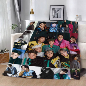 Плюшевий 3D-плед BTS №2 11612, 160х200 см