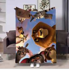 Плюшевий 3D-плед Мадагаскар 31193, 135х160 см