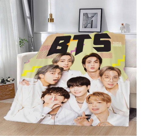 Плюшевий 3D-плед BTS №4 13296, 135х160 см