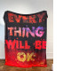 Мотиваційний 3D-плед "Every Thing Will BE OK №2" 12827, 160х200 см