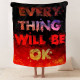 Мотиваційний 3D-плед "Every Thing Will BE OK №2" 12827, 160х200 см