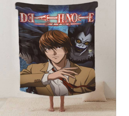 Плюшевий 3D-плед Death Note Зошит смерті 12304, 135х160 см