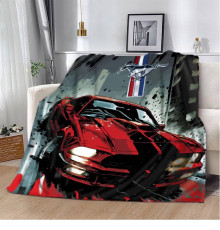 Плюшевий 3D-плед Ford Mustang 12430, 135х160 см