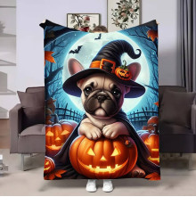 Плюшевий 3D-плед Halloween Dog 17599, 135х160 см