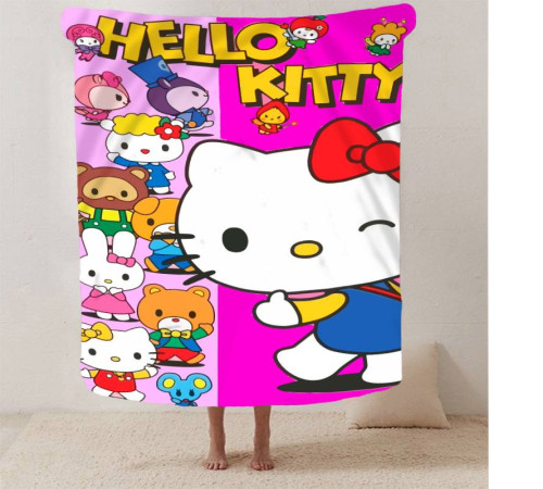 Плюшевий 3D-плед Hello Kitty 13035, 135х160 см