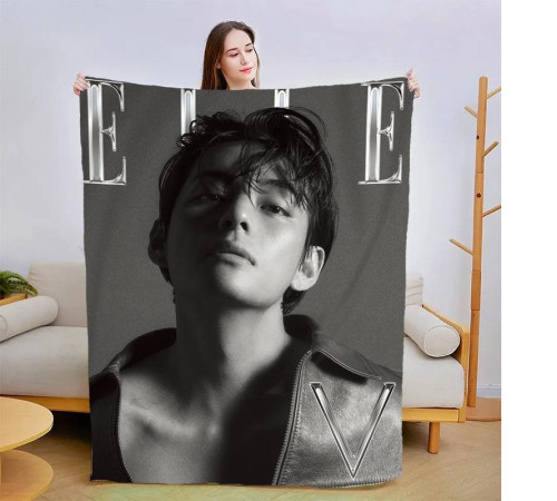 Плюшевий 3D-плед Kim Taehyung BTS №2 13369, 135х160 см