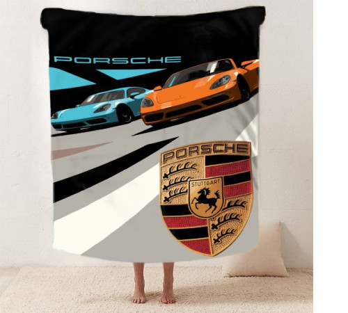 Плюшевий 3D-плед Porsche Дует 12127, 135х160 см