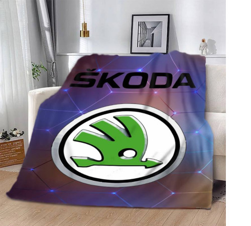 Плюшевий 3D-плед Skoda 12635, 135х160 см
