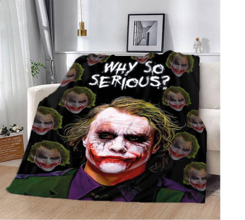 Плюшевий 3D-плед Джокер Why so serious? 11607, 135х160 см