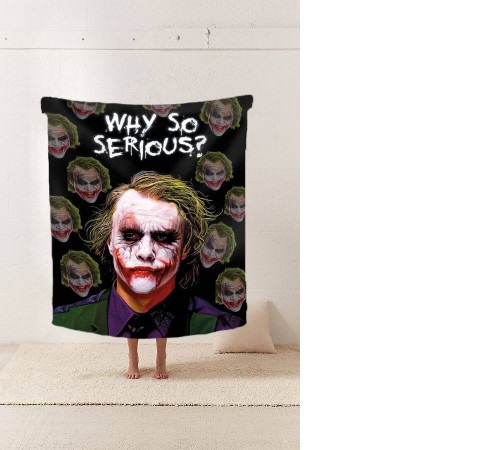 Плюшевий 3D-плед Джокер Why so serious? 11607, 135х160 см