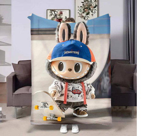 Плюшевий 3D-плед Лабубу №8 31262, 135х160 см