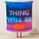 Мотиваційний 3D-плед Every Thing Will BE OK 12825, 135х160 см